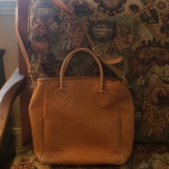 ll bean leather tote